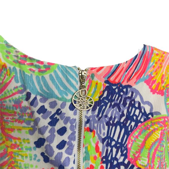 Lilly Pulitzer Mila Shift Dress Women's Pink Multicolor Shell Sleeveless Size 4 - Picture 7 of 10